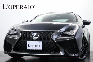 レクサス RC F 5.0 レッドレザー カーボンインテリアトリム ムーンルーフ TOM’S フルチタンマフラー　カーボンミラーカバー クリアランスソナー＆バックソナー Carlsson20インチAW ベンチレーター シートヒーター ステアリングヒーター メモリーパワーシート クルーズコントロール 純正SDナビ バックカメラ 前後パークセンサー LEDヘッドライト 純正サスペンション有 純正ポリッシュド19インチAW有【車検R02年4月迄】 