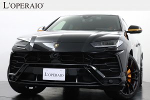 ランボルギーニ ウルス Q-cituraネロ×オレンジレザー 純正23インチアルミ ボディカラースタイルPKG パノラマルーフ バング＆オルフセン ハイウェイアシスタントPKG【新車保証継承R05年4月】