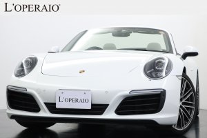 ポルシェ 911(Type991) Carrera Cabriolet PDK 後期モデル ワンオーナー OP総額約277万 クレヨン×グラファイトブルーツートンレザーインテリア 純正20インチターボAW PDLS付キセノン メモリーパワーシート