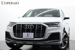 アウディ Q7 55 TFSI クワトロ Sライン グレイシアホワイト 純正21インチアルミ 7シーターPKG プレミアムPKG パノラマルーフ B&O エアサス
