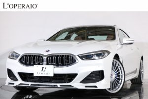 BMW 8シリーズ 840d xDrive グランクーペ エクスクルーシブ Mスポーツ ミネラルホワイト/ タルトゥーフォ×ブラックメリノレザー アルピナ21インチ鍛造アルミ アルピナエアロ パノラマルーフ レーザーライト【車検2年付】
